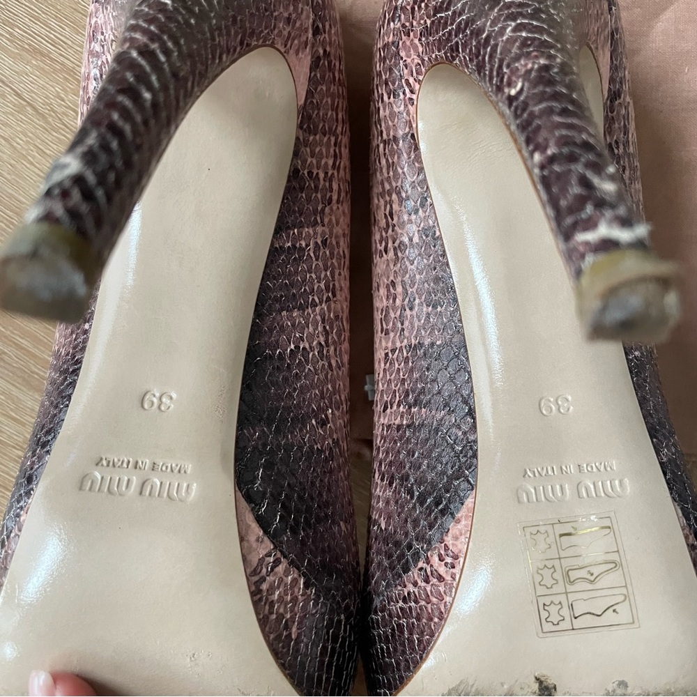 Miu Miu Python Pumps Size 39 - image 2